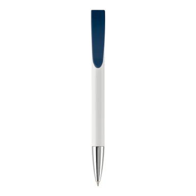 Stylo métal Toppoint Apollo hardcolour - Blanc / Bleu foncé