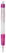 Stilolinea Vegetal Pen Clear transparant balpen - Ecru / Roze