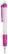 Stilolinea Vegetal Pen Clear transparant balpen - Ecru / Roze