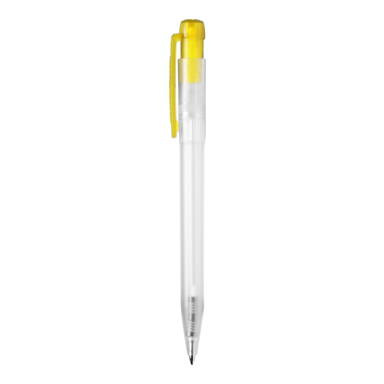 Stilolinea Ingeo TM Pen Clear transparent Kugelschreiber - Ecru / Gelb