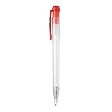 Stilolinea Ingeo TM Pen Clear transparent Kugelschreiber - Ecru / Rot