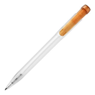 Stilolinea Ingeo TM Pen Clear transparent Kugelschreiber - Ecru / Orange