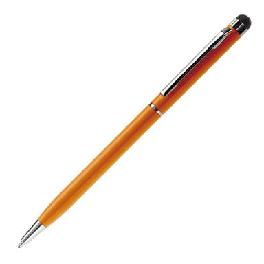 Balpen stylus metaal slim - Orange