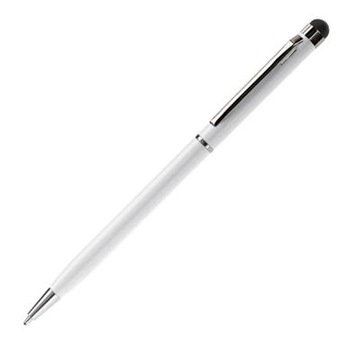 Balpen stylus metaal slim - Weiß