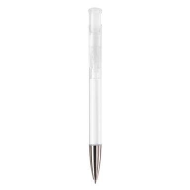 Stylo métal transparent Toppoint Avalon - Transparent / Blanc