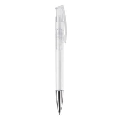 Stylo métal transparent Toppoint Avalon - Transparent / Blanc