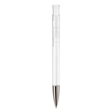 Stylo métal transparent Toppoint Avalon - Transparent / Blanc