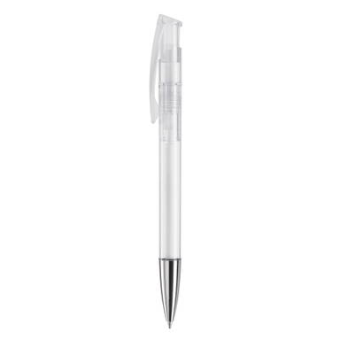Stylo métal transparent Toppoint Avalon - Transparent / Blanc