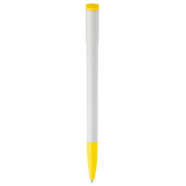 Toppoint Deniro Hardcolour Ballpoint Pen - White / Yellow