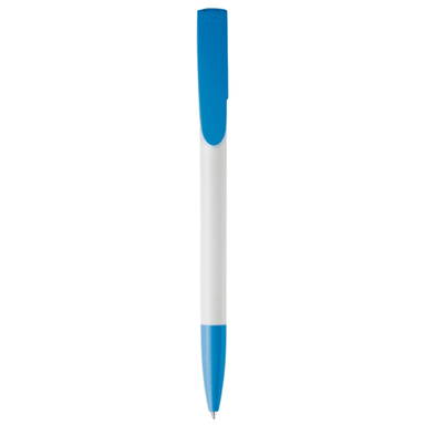 Toppoint Deniro Hardcolour Ballpoint Pen - White / Light Blue