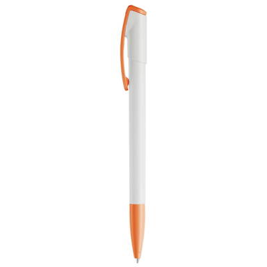 Toppoint Deniro Hardcolour Ballpoint Pen - White / Orange
