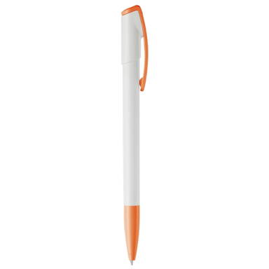 Toppoint Deniro Hardcolour Ballpoint Pen - White / Orange