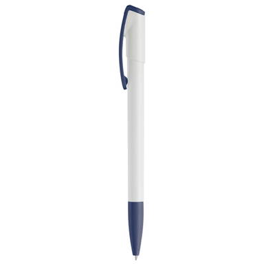 Toppoint Deniro Hardcolour Ballpoint Pen - White / Dark Blue