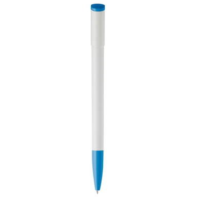 Toppoint Deniro Hardcolour Ballpoint Pen - White / Light Blue