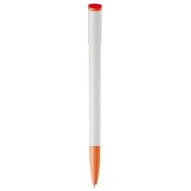 Toppoint Deniro Hardcolour Ballpoint Pen - White / Orange