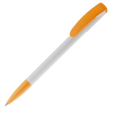 Toppoint Deniro Hardcolour Ballpoint Pen - White / Orange