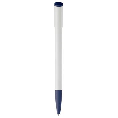 Toppoint Deniro Hardcolour Ballpoint Pen - White / Dark Blue