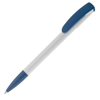 Toppoint Deniro Hardcolour Ballpoint Pen - White / Dark Blue