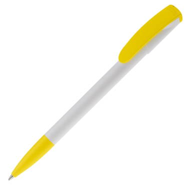 Toppoint Deniro Hardcolour Ballpoint Pen - White / Yellow