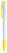 Toppoint Deniro solid-colour ballpoint pen - White / Yellow