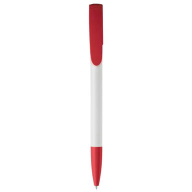 Toppoint Deniro Hardcolour Ballpoint Pen - White / Red