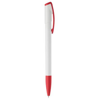 Toppoint Deniro Hardcolour Ballpoint Pen - White / Red
