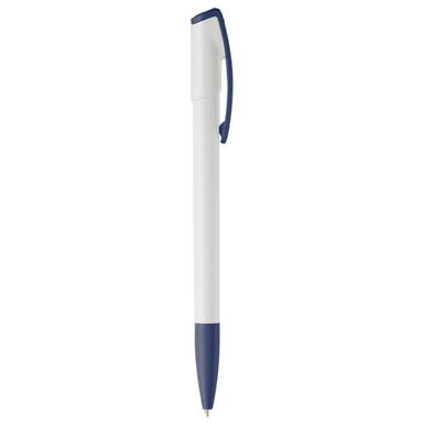 Toppoint Deniro Hardcolour Ballpoint Pen - White / Dark Blue
