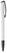 Toppoint Deniro solid-colour ballpoint pen - White / Black