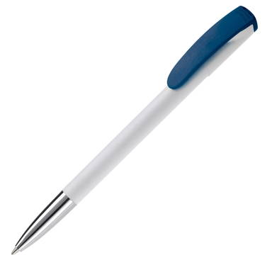 Stylo Toppoint Deniro pointe métallique hardcolour - Blanc / Bleu foncé
