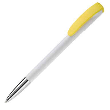 Stylo Toppoint Deniro pointe métallique hardcolour - Blanc / Jaune