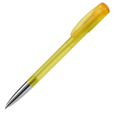 Stylo Toppoint Deniro pointe métallique givrée - Écru / Jaune