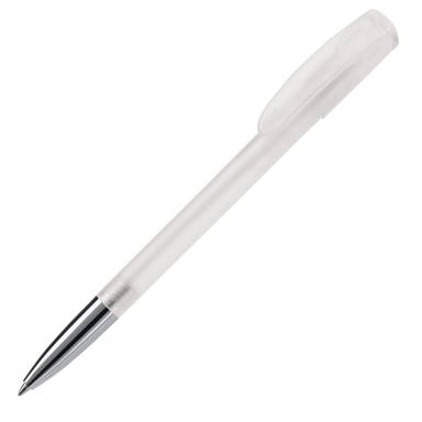 Stylo Toppoint Deniro pointe métallique givrée - Écru / Blanc
