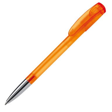 Stylo Toppoint Deniro pointe métallique givrée - Écru / Orange