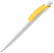 Toppoint Cube solid-colour ballpoint pen - White / Yellow
