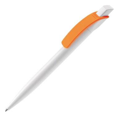 Toppoint Cube hardcolour balpen - Wit / Oranje