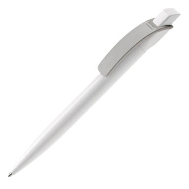 Toppoint Cube hardcolour balpen - Wit / Zilver