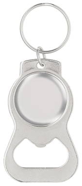 Porte-clés rond décapsuleur - Métal
