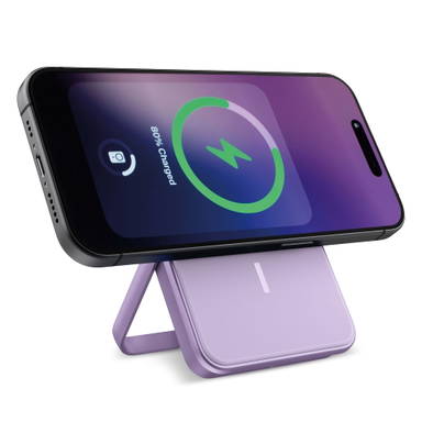 Fresh 'n Rebel Geschikt voor MagSafe Powerbank Wireless 5000mAh - Lila