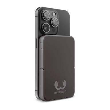 Fresh 'n Rebel Geschikt voor MagSafe Powerbank Wireless 5000mAh - Donker gun metal