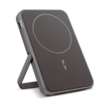 Fresh 'n Rebel Geschikt voor MagSafe Powerbank Wireless 5000mAh - Donker gun metal