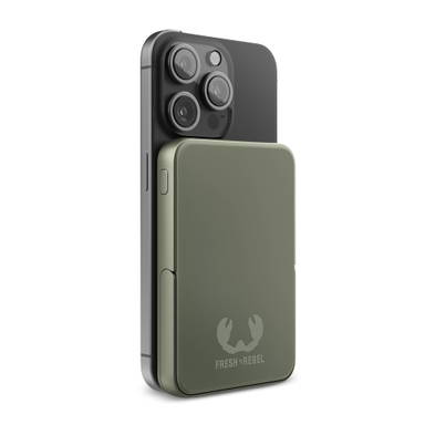 Fresh 'n Rebel Geschikt voor MagSafe Powerbank Wireless 5000mAh - Dried Green