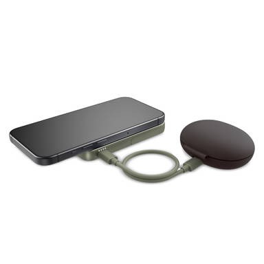 Fresh 'n Rebel Geschikt voor MagSafe Powerbank Wireless 5000mAh - Dried Green
