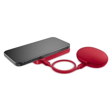 Fresh 'n Rebel Geschikt voor MagSafe Powerbank Wireless 5000mAh - Rood