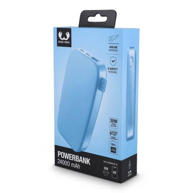 Fresh 'n Rebel USB-C Powerbank 24000mAh - Lichtblauw
