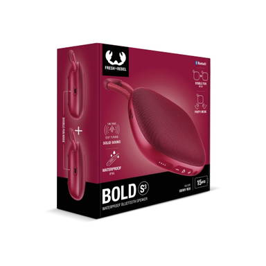Fresh 'n Rebel Bold S3 Water-Resistant Bluetooth Speaker - Red