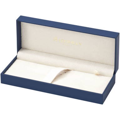Waterman Hémisphère Steel Kugelschreiber (blaue Tinte) - Silber/Gold