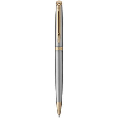 Waterman Hémisphère Steel Kugelschreiber (blaue Tinte) - Silber/Gold