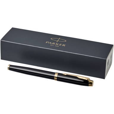 Parker IM Klassik Füllfederhalter (blaue Tinte) - Schwarz/Gold