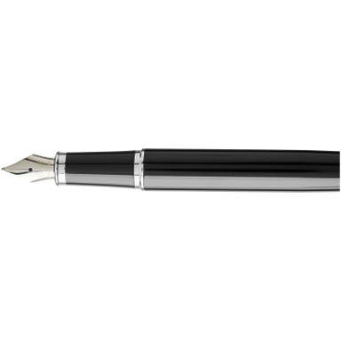 Parker IM Klassik Füllfederhalter (blaue Tinte) - Schwarz/Chrom