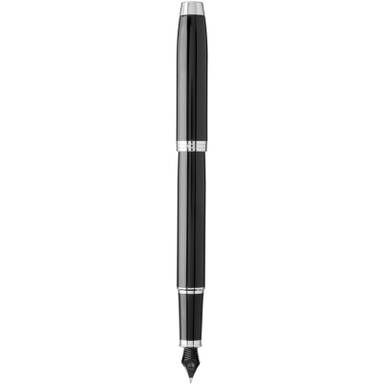 Parker IM Klassik Füllfederhalter (blaue Tinte) - Schwarz/Chrom